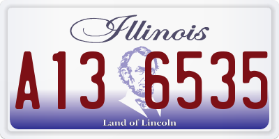 IL license plate A136535