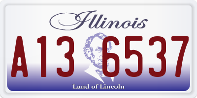 IL license plate A136537