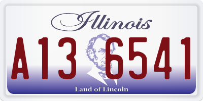 IL license plate A136541