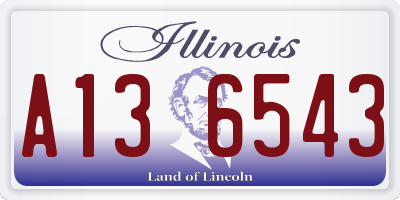 IL license plate A136543