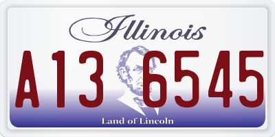IL license plate A136545