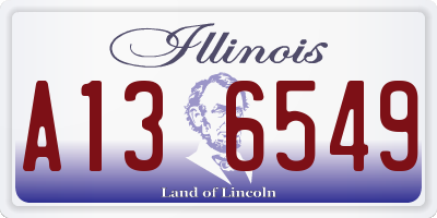 IL license plate A136549