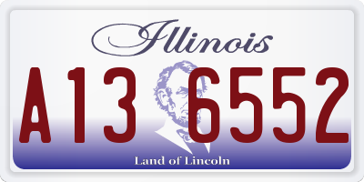 IL license plate A136552