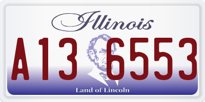 IL license plate A136553