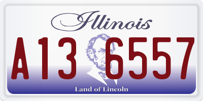 IL license plate A136557
