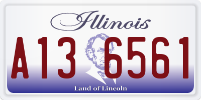IL license plate A136561