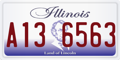 IL license plate A136563