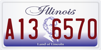 IL license plate A136570