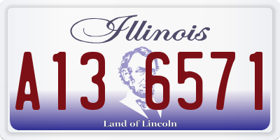 IL license plate A136571