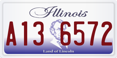 IL license plate A136572