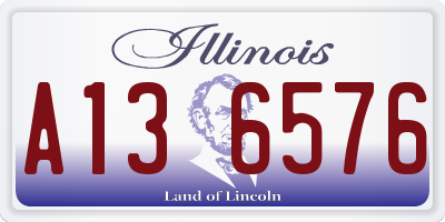 IL license plate A136576