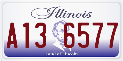 IL license plate A136577