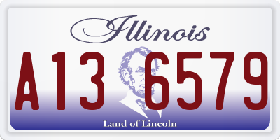 IL license plate A136579