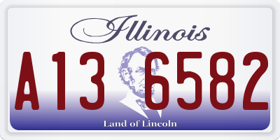 IL license plate A136582