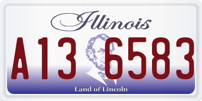 IL license plate A136583