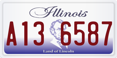 IL license plate A136587