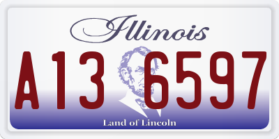 IL license plate A136597