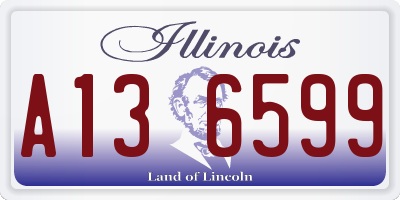 IL license plate A136599