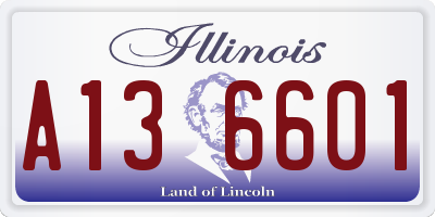 IL license plate A136601
