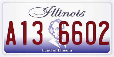 IL license plate A136602