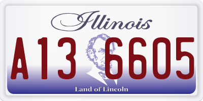 IL license plate A136605