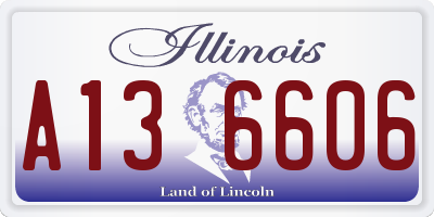 IL license plate A136606
