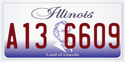 IL license plate A136609