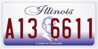 IL license plate A136611