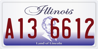 IL license plate A136612