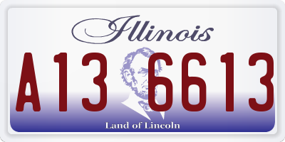 IL license plate A136613