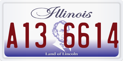 IL license plate A136614