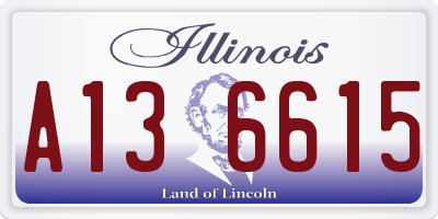 IL license plate A136615