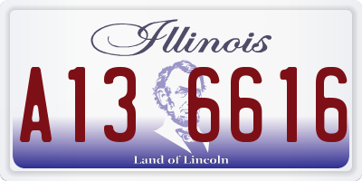 IL license plate A136616