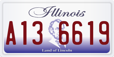 IL license plate A136619