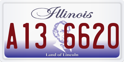 IL license plate A136620