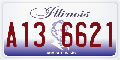IL license plate A136621