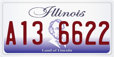 IL license plate A136622