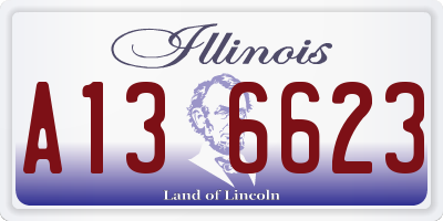 IL license plate A136623