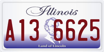 IL license plate A136625