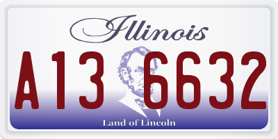 IL license plate A136632