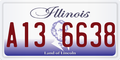IL license plate A136638
