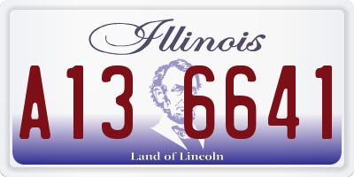 IL license plate A136641
