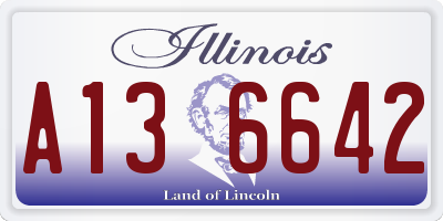 IL license plate A136642