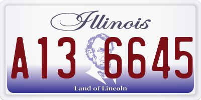 IL license plate A136645