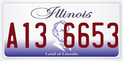 IL license plate A136653
