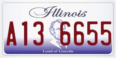 IL license plate A136655