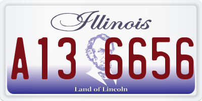 IL license plate A136656
