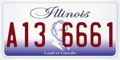 IL license plate A136661