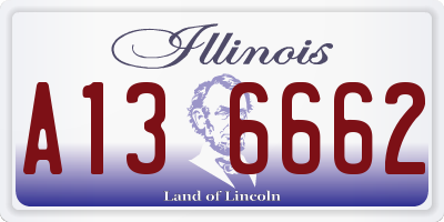 IL license plate A136662