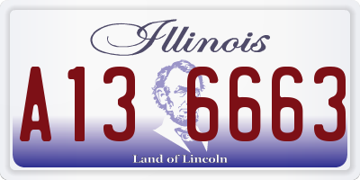 IL license plate A136663